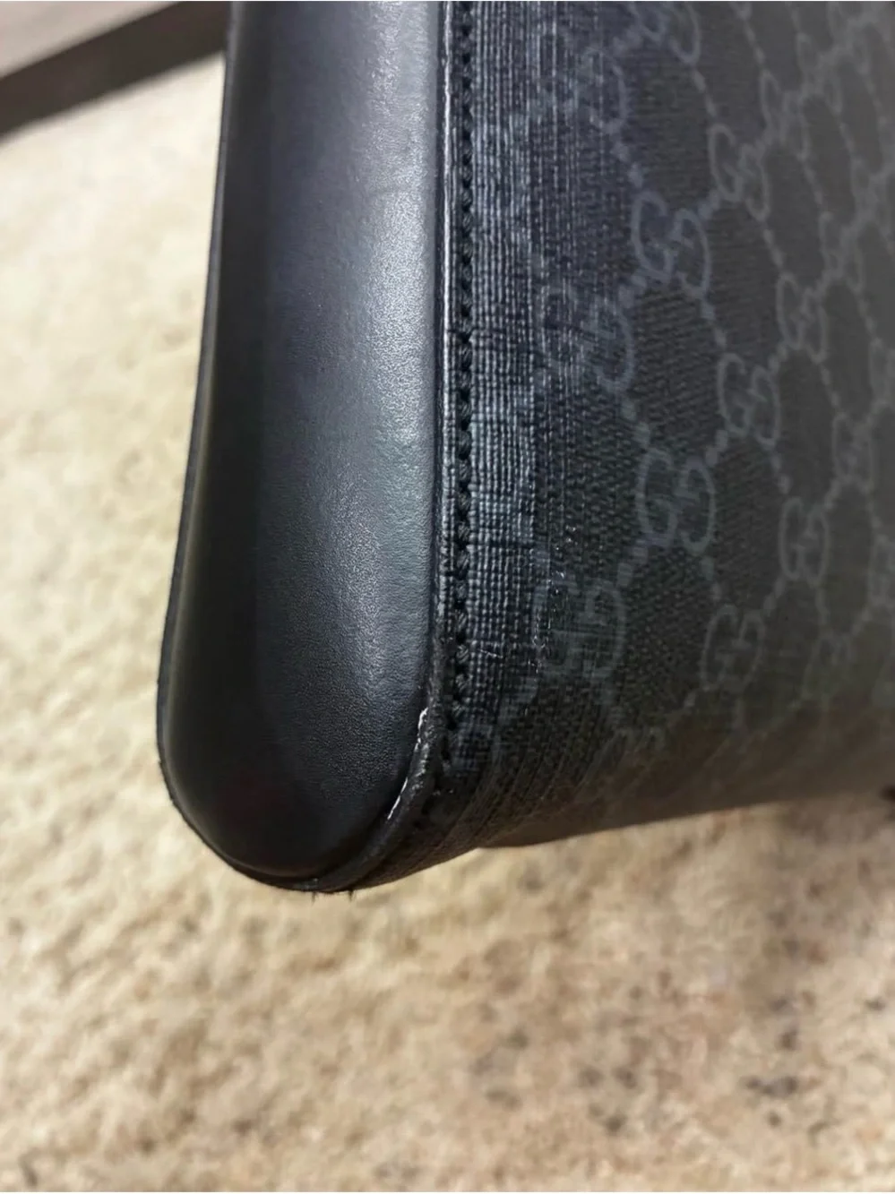 Authentic Gucci GG Black Messenger Bag